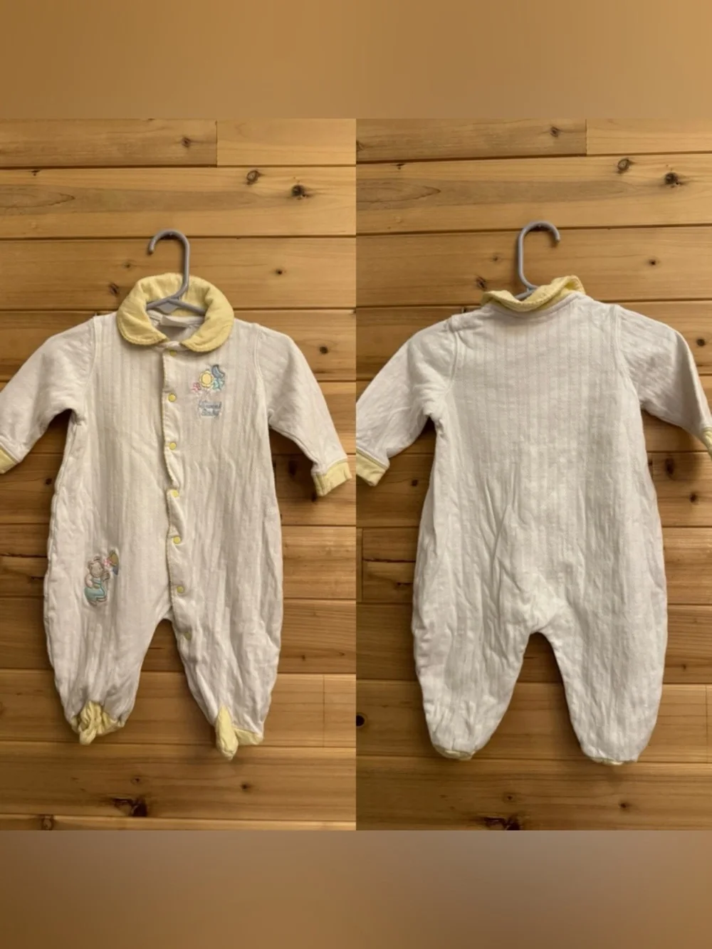 Vintage Bundle 6-9 Months Floral Lace Corduroy Ruffle Footie Onesies Romper